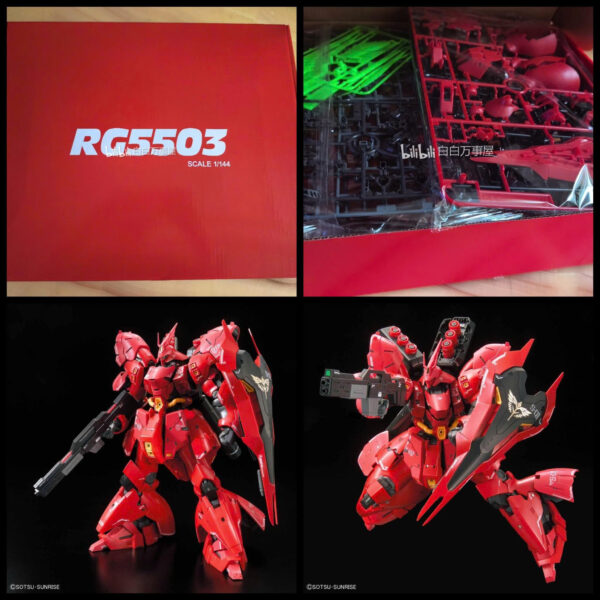 Mô Hình Lắp Ráp RG 1/144 5503 Sazabi Special Metallic Coating ( Tặng Kèm Decal)