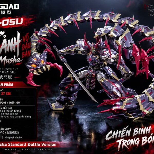 Mô hình Diecast lắp sẵn CANGDAO CD-05U KAGEMUSHA VERSION 2 – ÁM ẢNH VÕ ĐẤU BẢN - chính hãng cangdao toys